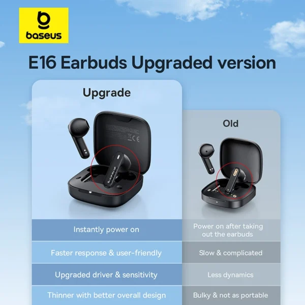 Baseus Bowie E16 TWS Earphones: BT 5.3,
  IPX4 Waterproof, 30H Playtime - Image 2