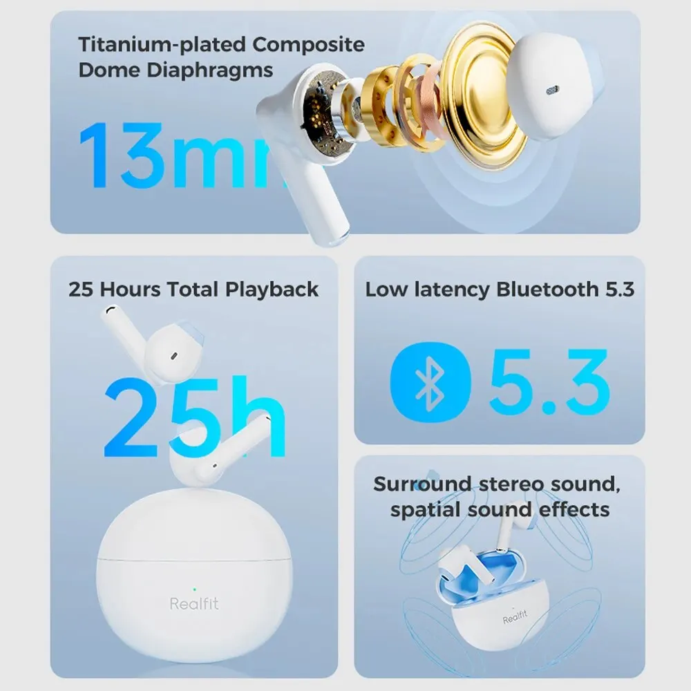 Realfit F2 TWS Bluetooth Earphone: Excellent HIFI Quality Wireless Earbuds 3 Realfit F2 TWS Bluetooth Earphone:
  Excellent HIFI Quality Wireless Earbuds - Image 3