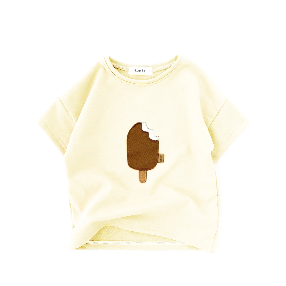 Baby Boys Ice Cream Shirt: Cotton Short Sleeve Casual Pullover Top 3 Baby Boys Ice
  Cream Shirt: Cotton Short Sleeve Casual Pullover Top - Image 3