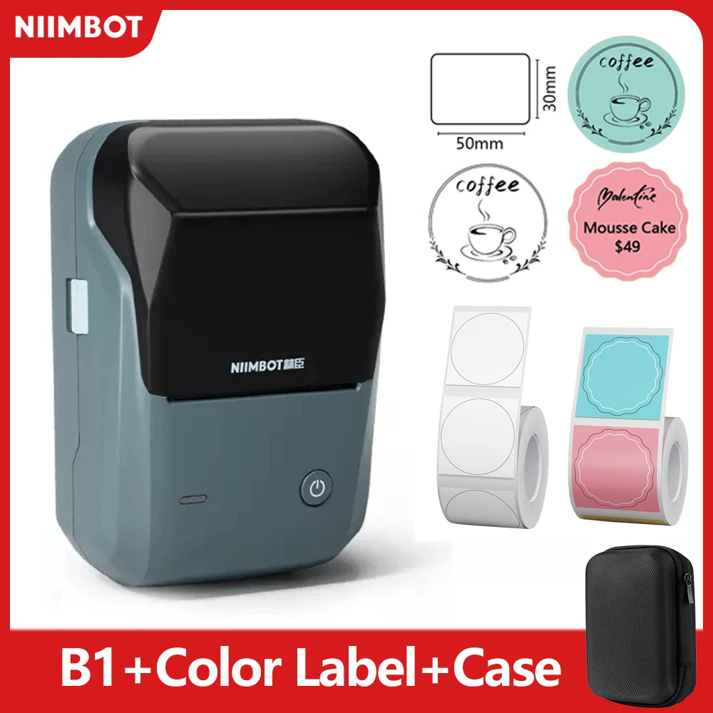 Niimbot B1
  Portable Self-Adhesive Printer: Stickers Round Labels Rolls UV Tag