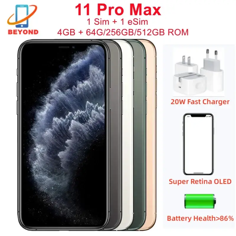 Apple iPhone 11 Pro Max (64GB/256GB)
  6.5" Super Retina XDR - 98% New