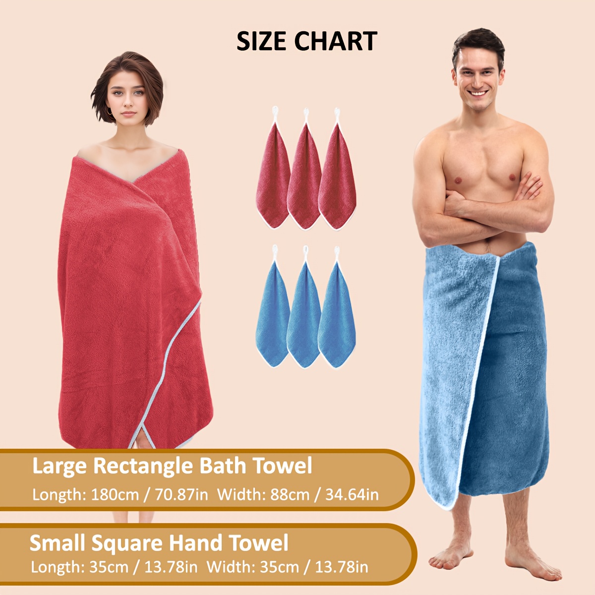 8-Pc Bath Towel Set: 2 XL Towels & 6 Soft, High-Absorbent Turban Towels 5 8-Pc Bath Towel Set: 2 XL Towels & 6
  Soft, High-Absorbent Turban Towels - Image 5