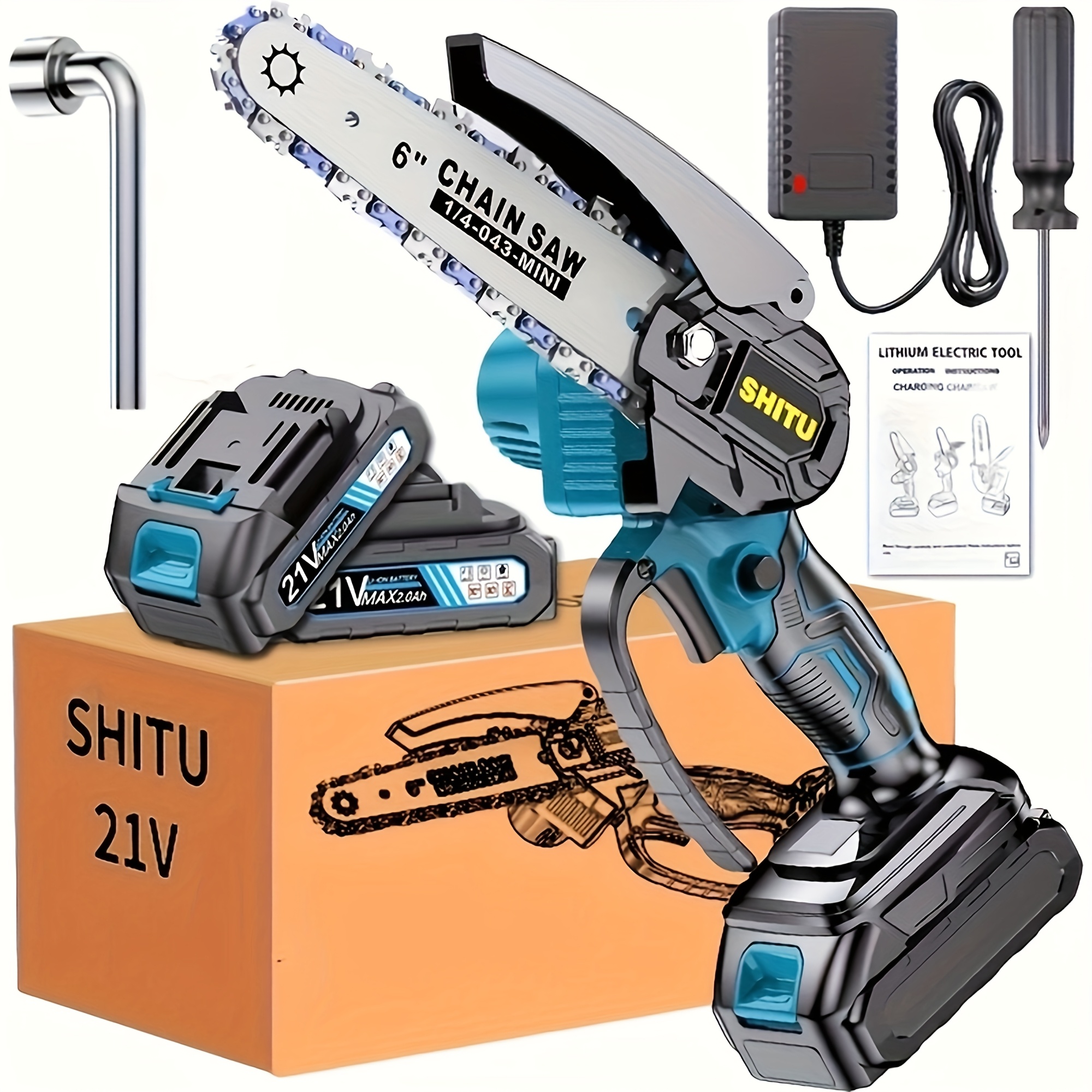 Mini Cordless Chainsaw: Portable, Rechargeable for Garden Trimming & Tree Care 3 Mini Cordless Chainsaw: Portable,  Rechargeable for Garden Trimming & Tree Care - Image 3