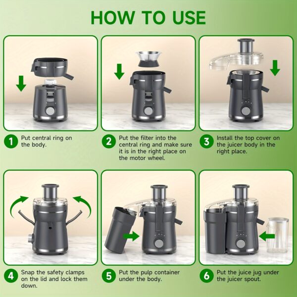 500W Centrifugal Juicer Machine: Wide
  Mouth, Heavy-Duty Stainless Steel - Image 11