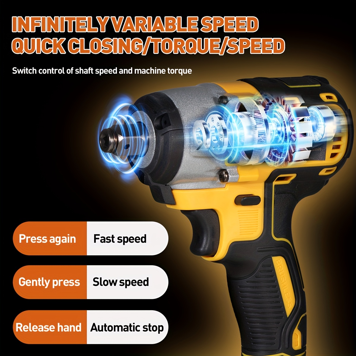 20V Brushless Impact Wrench (350N.m) Kit: 2 Batteries, 12 Sockets, 3300RPM 8 20V Brushless Impact Wrench (350N.m) Kit:
  2 Batteries, 12 Sockets, 3300RPM - Image 8
