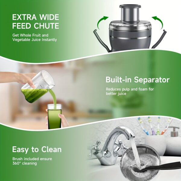 500W Centrifugal Juicer Machine: Wide
  Mouth, Heavy-Duty Stainless Steel - Image 9