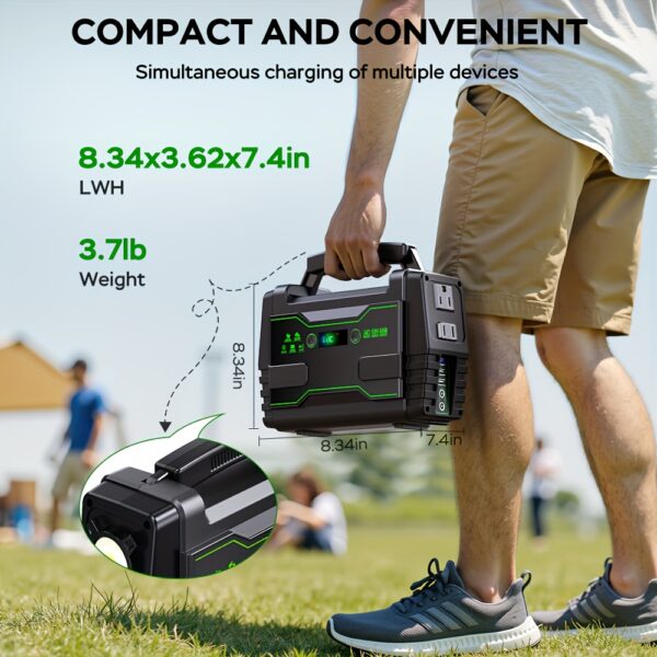 Portable Power Station (200W/300W Peak):
  Solar Generator 110V AC Outlet - Image 13