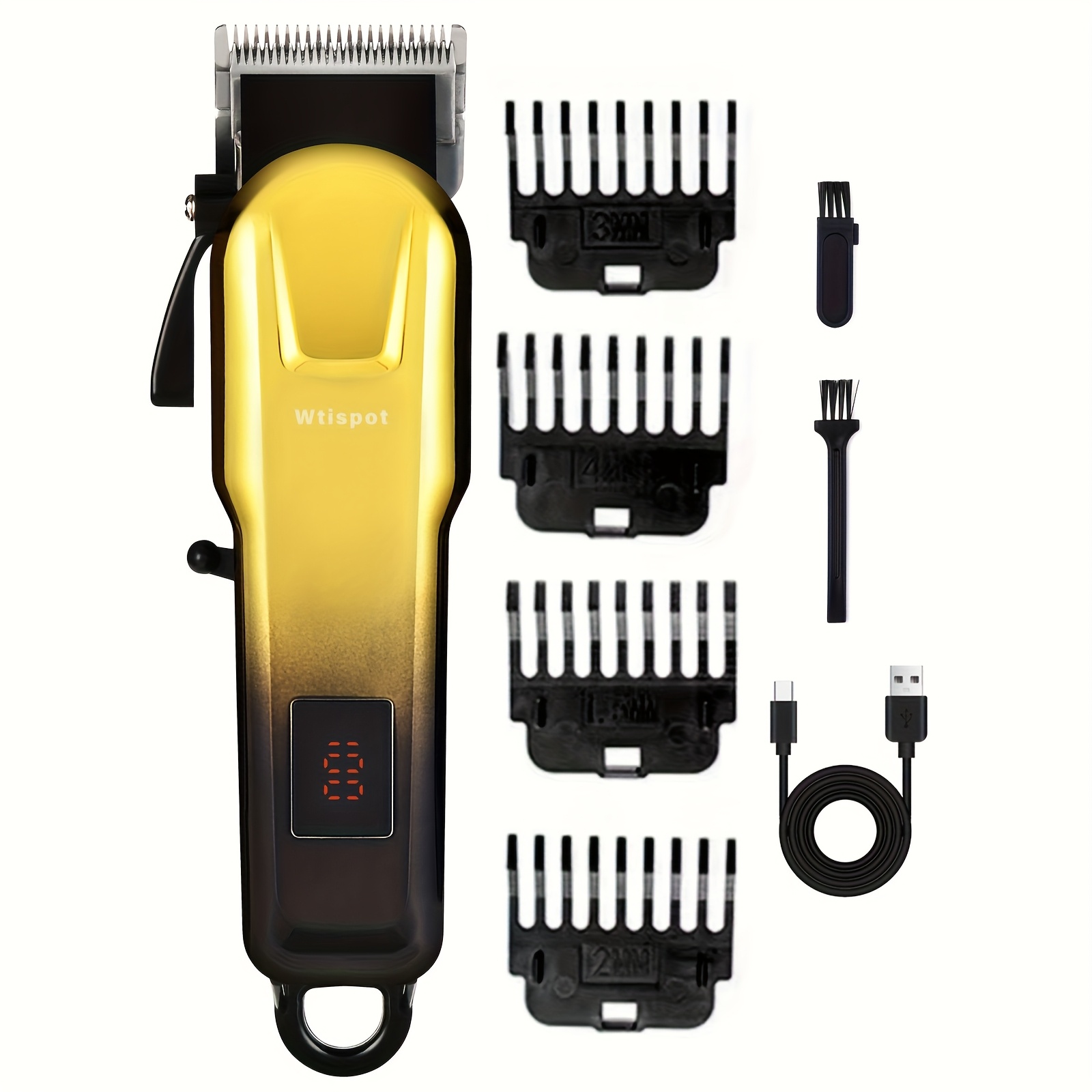 Professional Golden Hair Clipper & Trimmer Set for Men (3-Piece) 6 Professional Golden Hair Clipper &
  Trimmer Set for Men (3-Piece) - Image 6