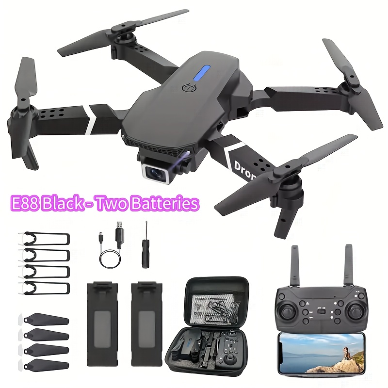 E88 Foldable RC Drone with Camera, APP Control, Real-Time Video (2 Batteries) 3 E88 Foldable RC Drone with Camera, APP
  Control, Real-Time Video (2 Batteries) - Image 3