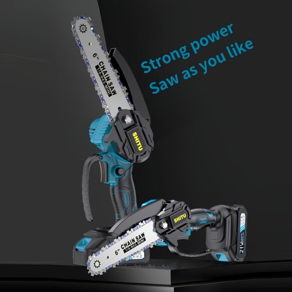 Mini Cordless Chainsaw: Portable,  Rechargeable for Garden Trimming & Tree Care - Image 10