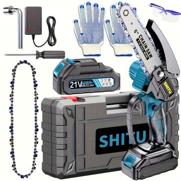 Mini Cordless Chainsaw: Portable,  Rechargeable for Garden Trimming & Tree Care - Image 5