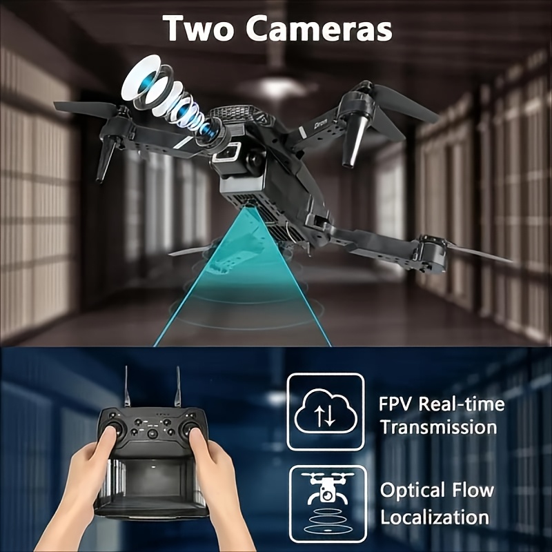 E88 Foldable RC Drone with Camera, APP Control, Real-Time Video (2 Batteries) 8 E88 Foldable RC Drone with Camera, APP
  Control, Real-Time Video (2 Batteries) - Image 8