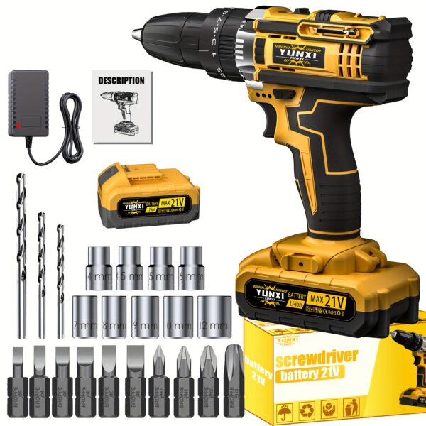 21V Brushless Cordless Impact Wrench Kit:
  4000mAh Battery & Toolbox - Image 14