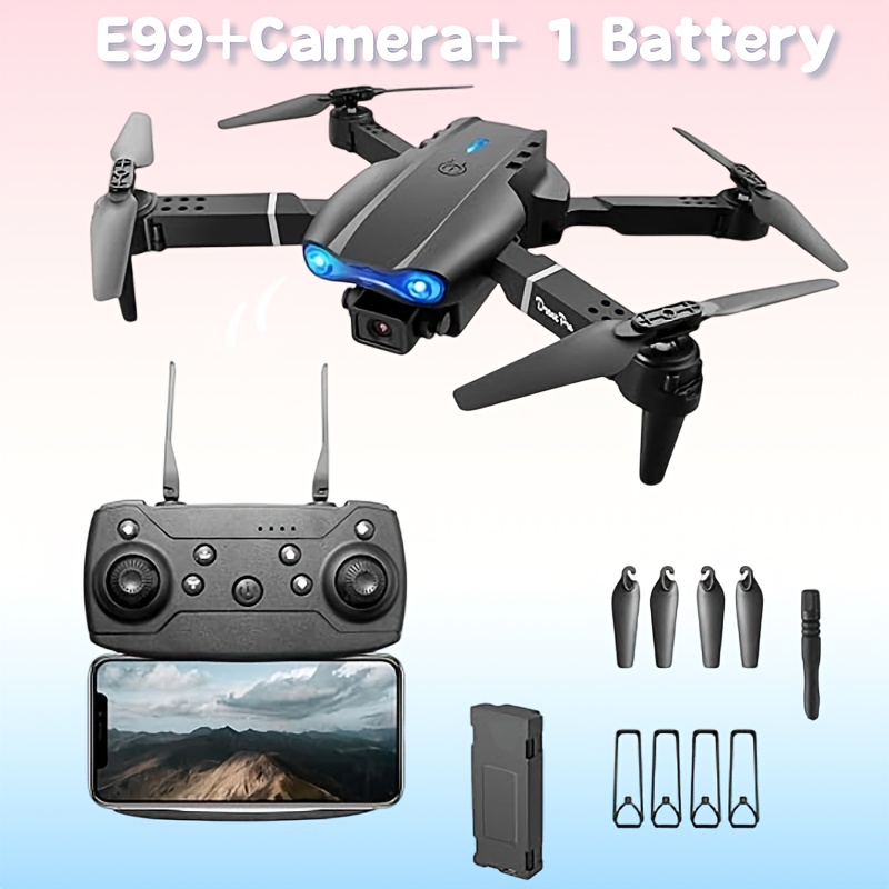 E88 Foldable RC Drone with Camera, APP Control, Real-Time Video (2 Batteries) 7 E88 Foldable RC Drone with Camera, APP
  Control, Real-Time Video (2 Batteries) - Image 7