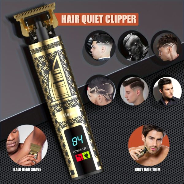Professional Golden Hair Clipper &
  Trimmer Set for Men (3-Piece) - Image 5