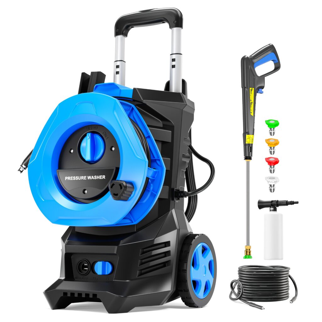 4800PSI Electric Pressure Washer: 25FT
  Hose, Foam Cannon, 4 Nozzles
