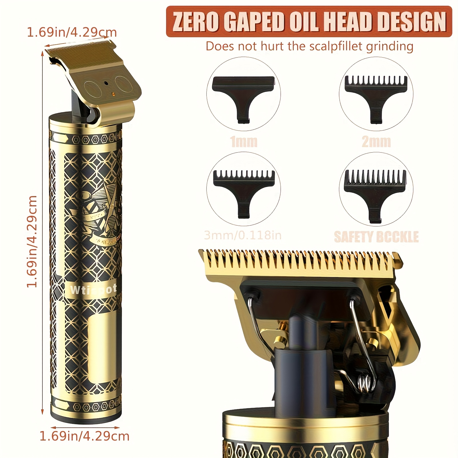 Professional Golden Hair Clipper & Trimmer Set for Men (3-Piece) 4 Professional Golden Hair Clipper &
  Trimmer Set for Men (3-Piece) - Image 4
