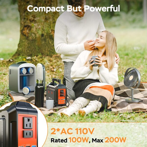 Portable Power Station (200W/300W Peak):
  Solar Generator 110V AC Outlet - Image 5