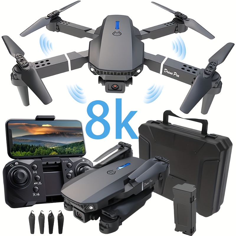 E88 Foldable RC Drone with Camera, APP
  Control, Real-Time Video (2 Batteries)