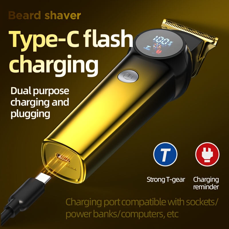 Professional Golden Hair Clipper & Trimmer Set for Men (3-Piece) 9 Professional Golden Hair Clipper &
  Trimmer Set for Men (3-Piece) - Image 9