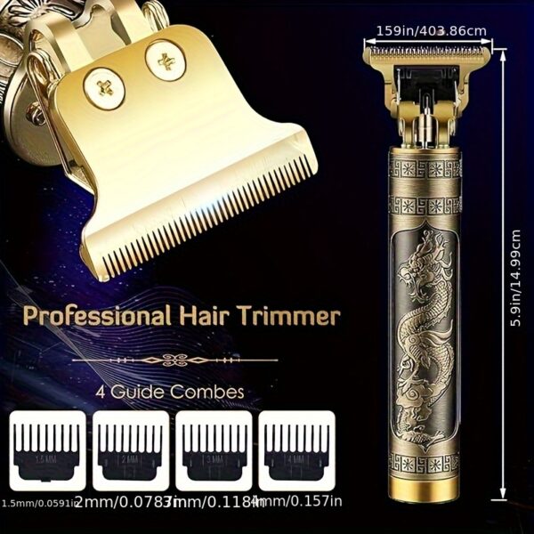 Professional Golden Hair Clipper &
  Trimmer Set for Men (3-Piece) - Image 13