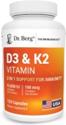 Dr. Berg Vitamin D3 K2 w/ MCT
  Powder (120 Capsules)