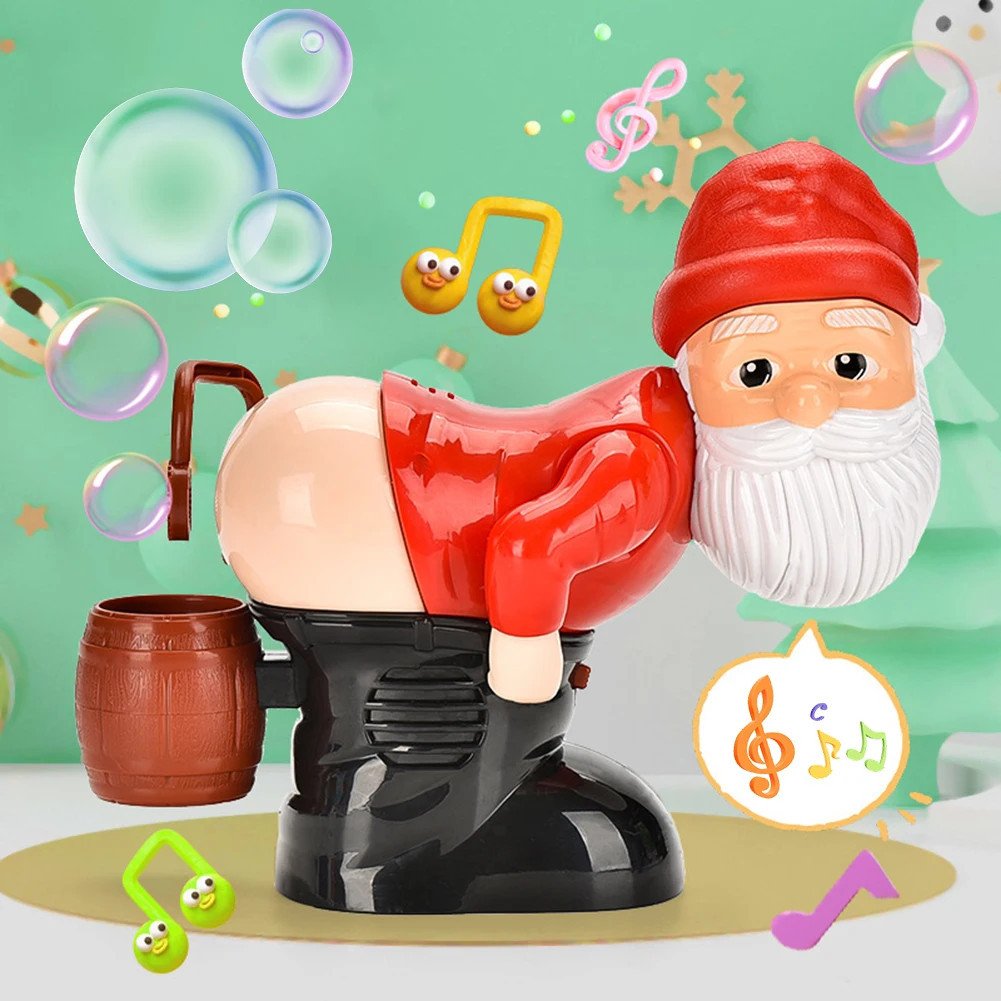 Santa Claus Bubble Machine:
  Battery-Powered Christmas Toy for Kids