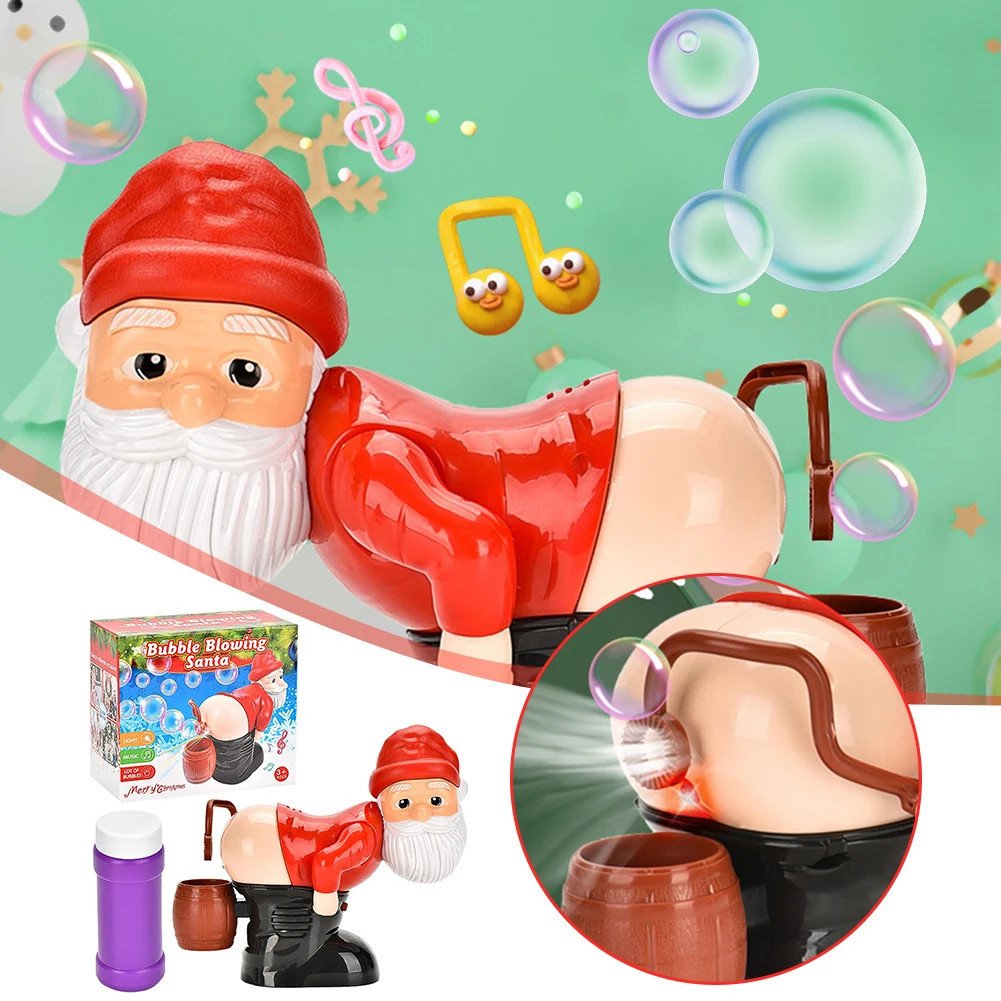Santa Claus Bubble Machine: Battery-Powered Christmas Toy for Kids 4 Santa Claus Bubble Machine:
  Battery-Powered Christmas Toy for Kids - Image 4