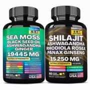 Sea Moss & Shilajit: 60
  Capsule Health Supplement (2-in-1)