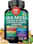 Sea Moss 7000Mg, Black Seed
  Oil, Ashwagandha 120 Caps