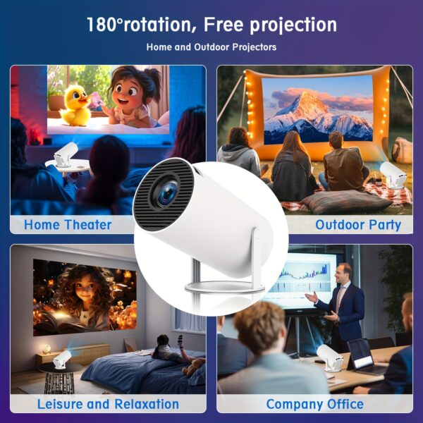 1080P Portable Mini Projector: WiFi,  Bluetooth, Home Theater Ready - Image 4