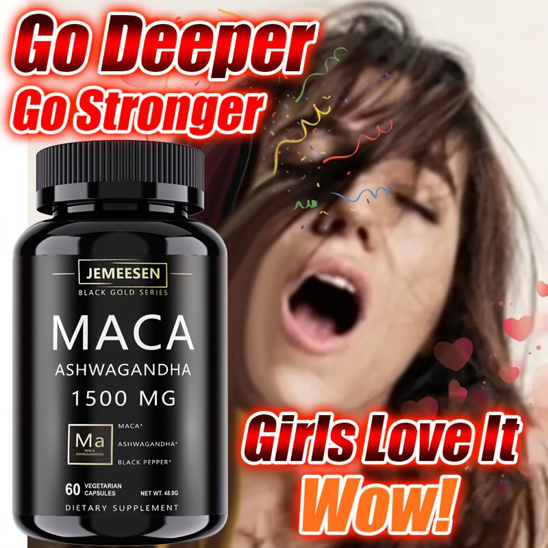 JEMEESEN Men's Vitality Supplement: Maca,
  Ashwagandha & Black Pepper