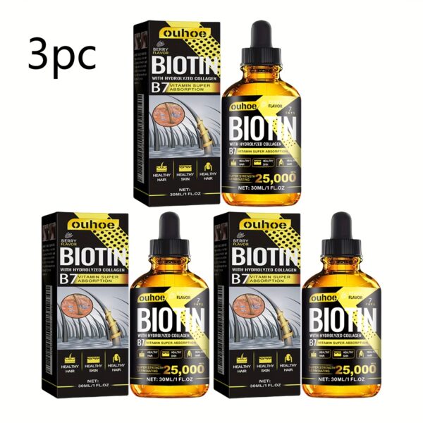 B7 Vitamin Hair Growth Oil (3-Pack) -
  Moisturizing for All Hair Types - Image 3