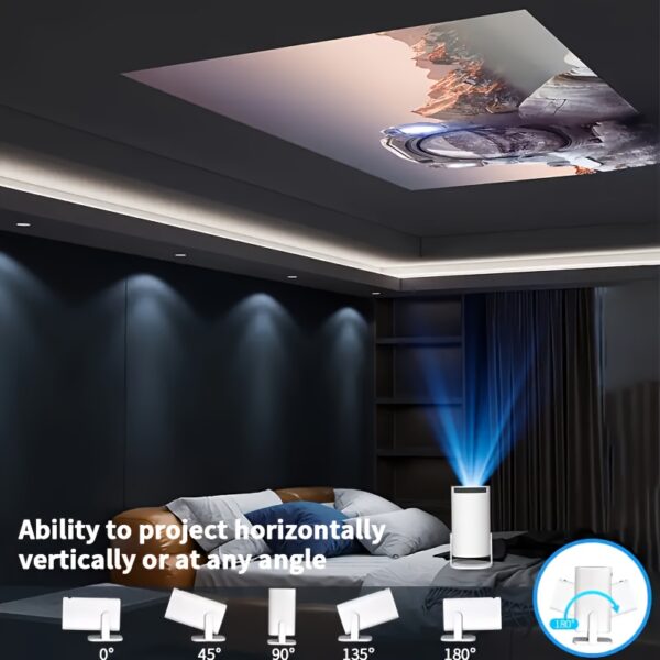 1080P Portable Mini Projector: WiFi,  Bluetooth, Home Theater Ready - Image 2