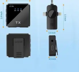 Wireless Microphone F11-2 for YouTube | 30H Charging Case + Noise Cancelling