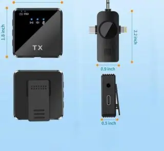 Wireless Microphone F11-2 for YouTube | 30H Charging Case + Noise Cancelling