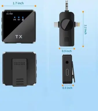 Wireless Microphone F11-2 for YouTube | 30H Charging Case + Noise Cancelling