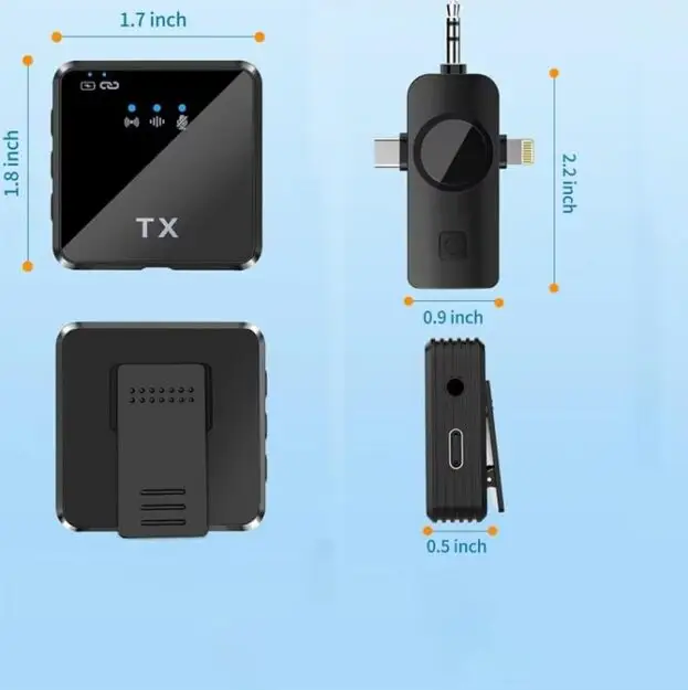 Wireless Microphone F11-2 for YouTube | 30H Charging Case + Noise Cancelling