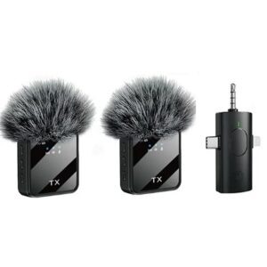 Wireless Microphone F11-2 for YouTube | 30H Charging Case + Noise Cancelling