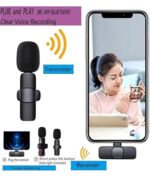 K9 wireless microphone Plug Play Lavalier Mic Type C Noise Cancellation for Andorid/iphone - Image 4