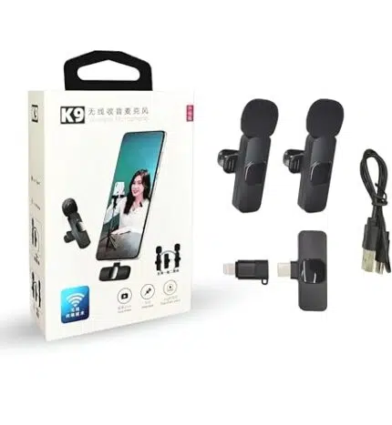 K9 wireless microphone – plug and play lavalier mic Type C