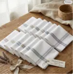 12 Pack Cotton Handkerchiefs | Mens Striped Hankies | Eco Friendly Reusable Tissues