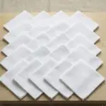 Men’s White Cotton Handkerchiefs - Soft Premium Cotton Hankies-Classic Pocket Square for Suits - Reusable Wedding Handkerchief - Image 2