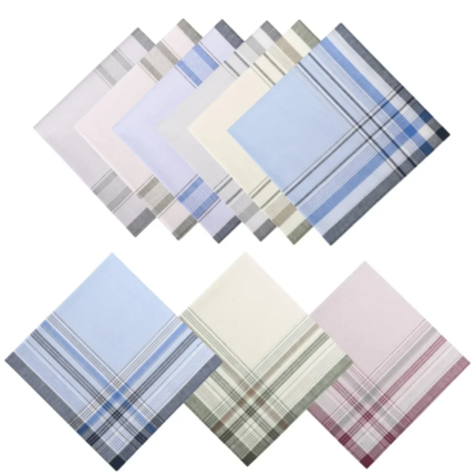 Retro men's pure cotton handkerchiefs – assorted colors large size