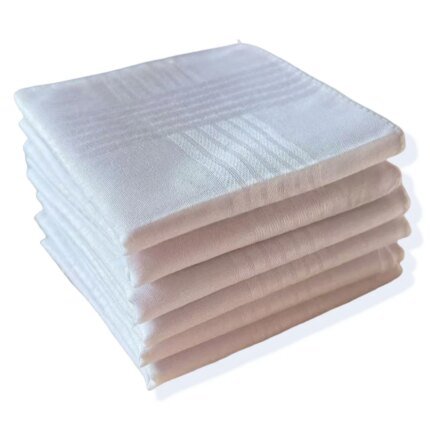 6-pack unisex pure cotton white handkerchiefs – wedding souvenirs
