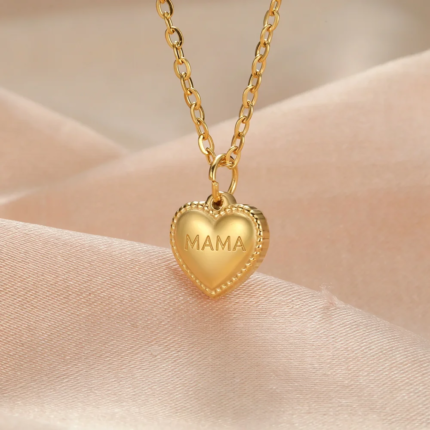 CoolTime custom sweet heart name necklace – gold stainless steel