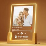 Custom Spotify music plaque – personalized acrylic photo frame lamp