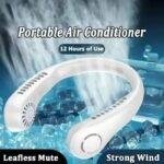 Portable bladeless wearable USB neck fan – product photo 3