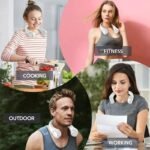 Portable bladeless wearable USB neck fan – product photo 2