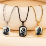 Couples photo necklace – product photo 3